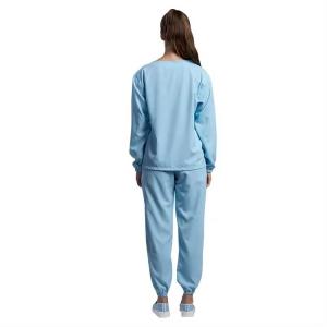 H-1111 Reusable ESD Coverall Blue Autoclave Underwear Static Dissipative for