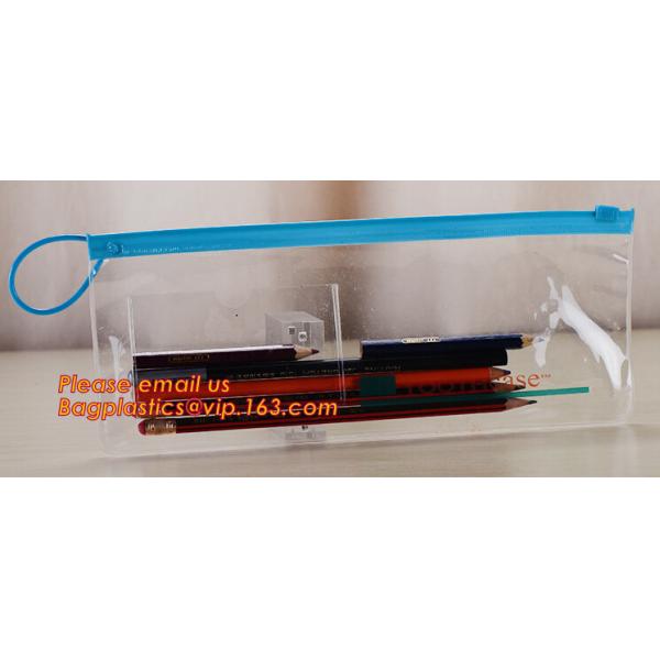 high quality a4 plastic PP poly envelope zipper lock file folder bag with front