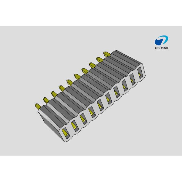 Quality Female header, PCB Mount Receptacle, Vertical, Board-to-Board, 10Pin, 1.0mm Pitch, single row, Gold Flash, DIP, Black wholesale
