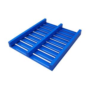 China Light Perforated PP Blue Plastic Pallet 1200 X 1200 With Legs on sale