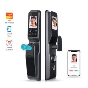 Cheap Face/Fingerprint/Palm and Password IC Card Smart Door Lock with TUYA WIFI/TT Lock APP Viewer Vision Digital with Camera for sale