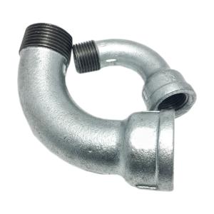 Galvanised Bend Malleable Iron Pipe Fittings Thread 90 Degree Elbow EN10242