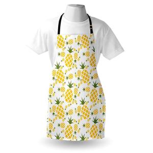 China Crafting Poly Cotton Aprons Adjustable Neck Size Functional  Half Waist Pineapple Pattern on sale
