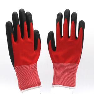 13 Gauge 15 Gauge Garden Work Gloves Resistant Abrasion Nylon / Polyester Liner