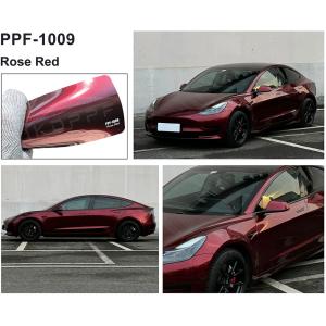 China 8 Mil Rose Red Color Paint Protection Film Aliphatic TPU Hydrophobicity PPF Wrap Colors on sale