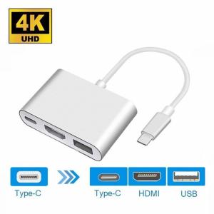 Cheap USB C to Adapter, USB 3.1 Type C to 4K Adapter with USB 3.0 and Charging Port for MacBook Chromebook Pixel for sale