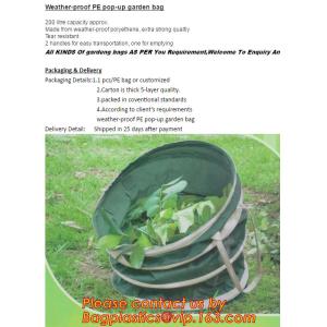 Collapsible Leaf Oxford Biodegradable Garden Leaf Collector Bag POP UP Durable