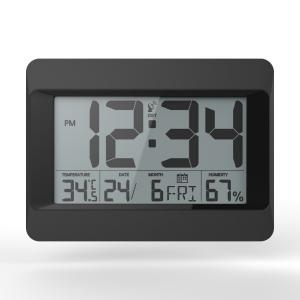 Digital Atomic Jumbo Wall Clock with Indoor Outdoor Temperature Display and