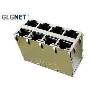 Multiple Ports 1G RJ45 Modular Jack 2x4 POE RJ45 Connectors With Bi Colored LED