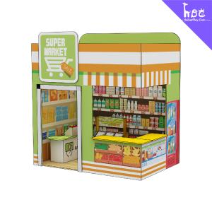 Mini Town Supermarket Playset for Indoor Playground