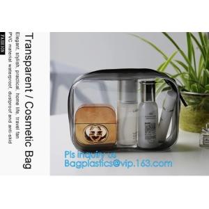 Promotion reusable clear printed transparent zipping storage cosmetic toiletry