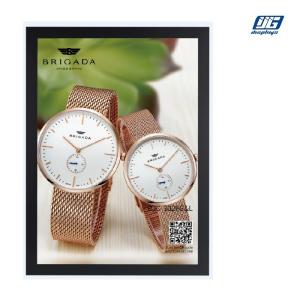 A0 Size Led Aluminum Frame Light Box Anodized Silver Snap Open Energy Saving