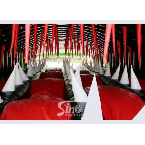 13x6m Big Crocodile Adults Inflatable Obstacle Course With Top Tent Covered For