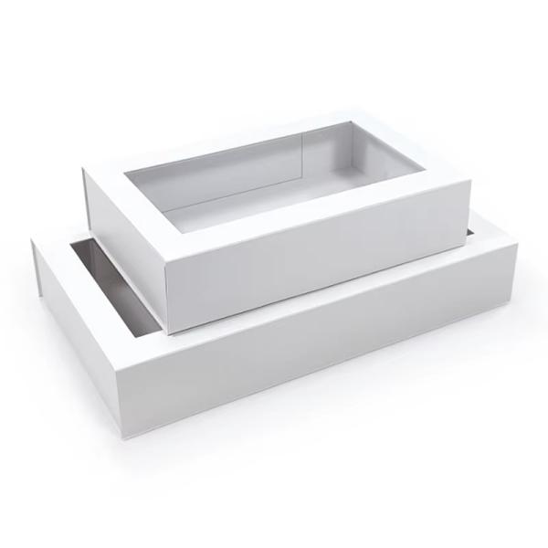 Quality Rigid Cardboard Matt Art Collapsible Gift Custom Box Made of Art Paper and Cardboard Magnetic Gift Folding Box with Window wholesale