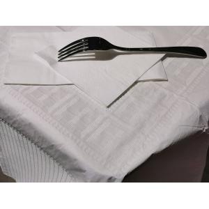 White Disposable Paper Tablecloth 1.37mx2.74m Flexible No Folding