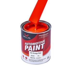 Two Component Automotive Paint 2k Anti Yellowing Red Auto Refinish