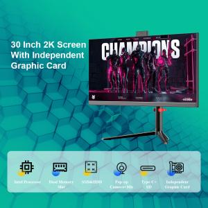 30 Inch Core i3 i5 i7 Processor All In One Desktop with 4GB 8GB 12GB Storage