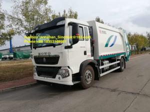 Cheap 4x2 12m3 Sinotruk Howo7 Garbage Collection Truck 290hp 336hp Left Hand Drive Euro2 for sale