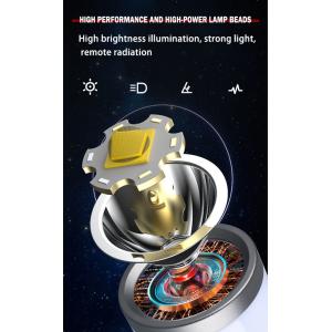 LED Rechargeable Flashlight ABS Aluminum 1LED COB 1200MAH With Type - C Charging