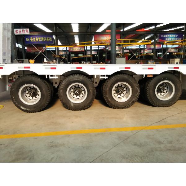 Truck Trailer 3 Axles/ 4 Axles 13000--16000mm Length 50 Ton Lowboy Trailer in Kenya
