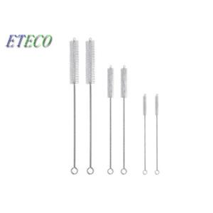 White  Drinking Straw Extra Long Tube Brush Nylon Bristle Customized Diameter
