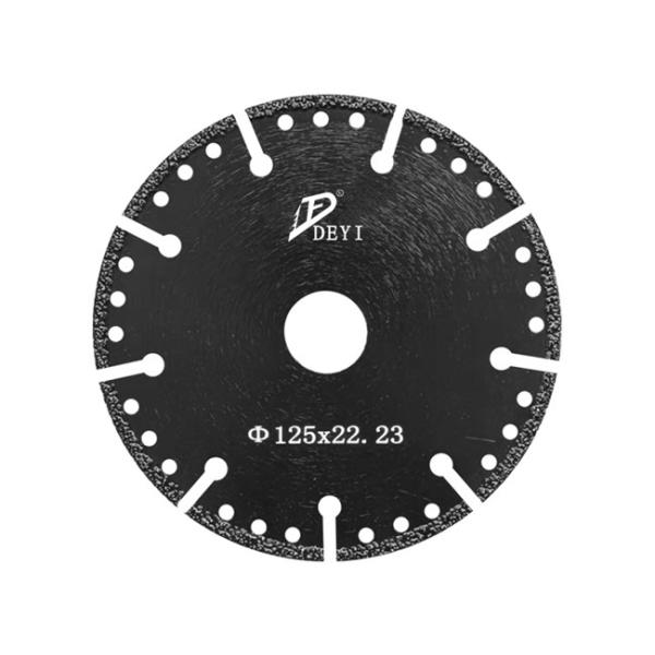Quality Vacuum Brazed 5 Inch Cutting Black Diamond Saw Blades 8mm Segment wholesale
