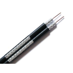 Direct Burial Dual RG6 CATV Coaxial Cable 18 AWG CCS 60% AL Braid with Jelly PE