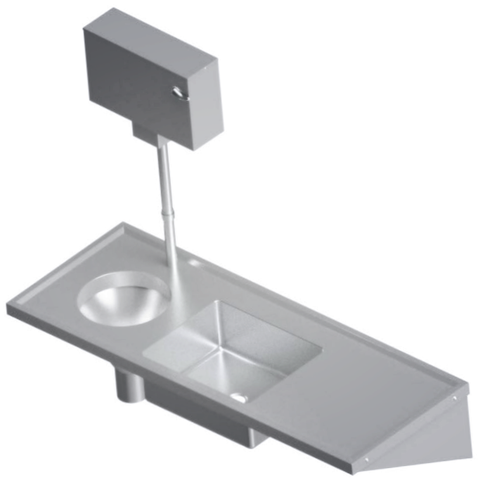 Custom Sluice Hopper Sink for Hospital Clinic Lab Lavamanos Quirurgico Acero 316