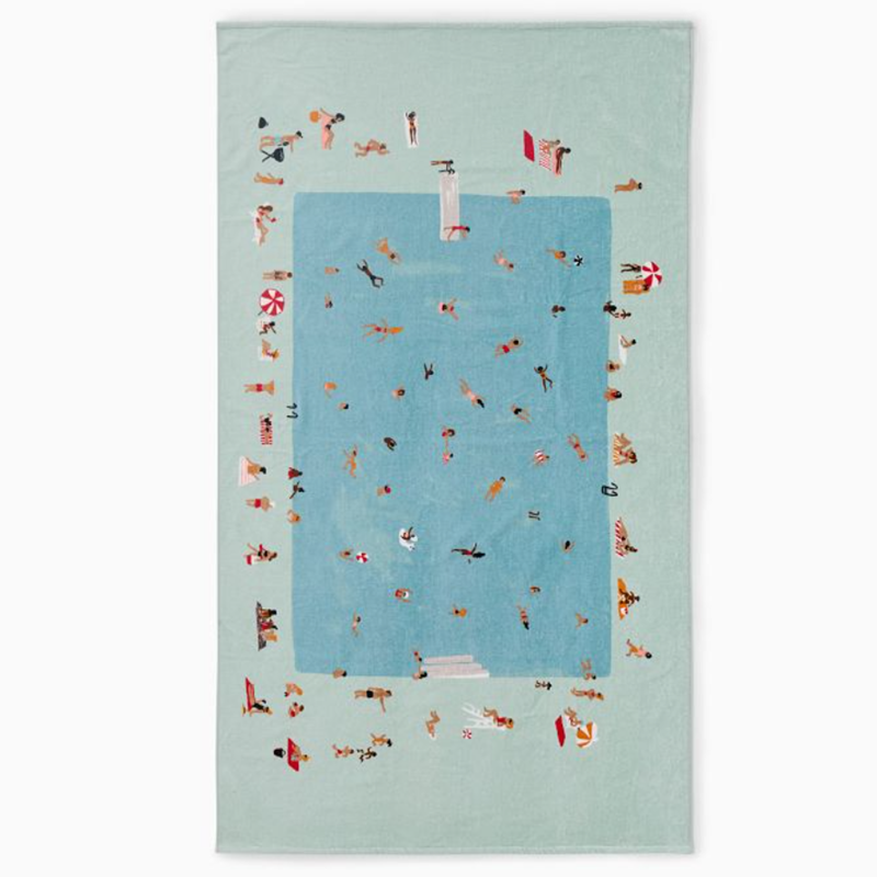 China Custom Cotton Towel with Embroidery for Gifts | Luxury Quick-Dry Towel for Beach, Pool & Vacation with Custom Initials on sale