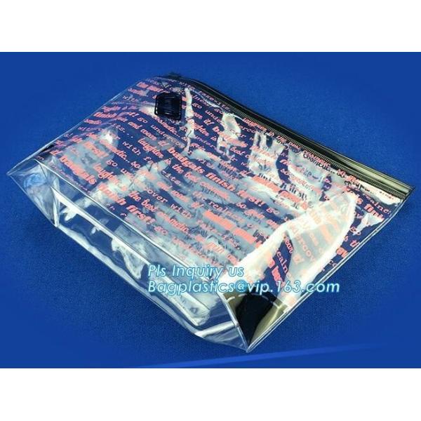 PVC Slider zipper bag plastic bag with zipper, slider zipper plastic bag for