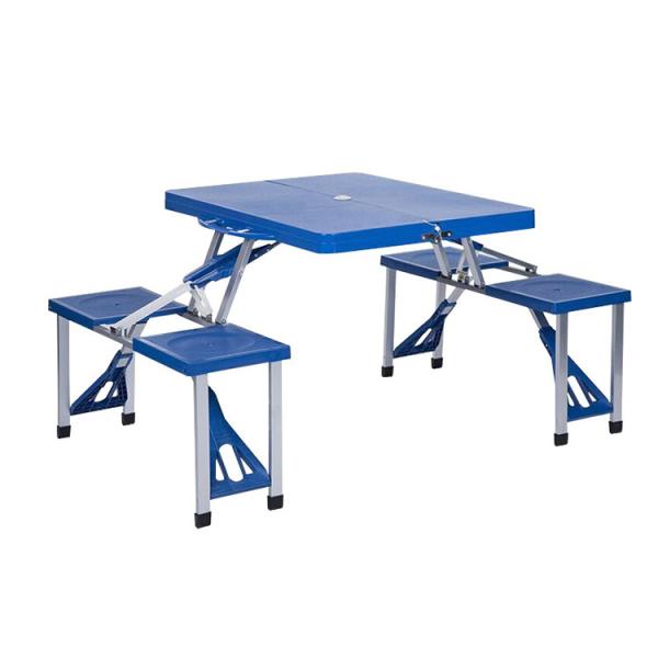 Outdoor Travel Foldable Portable Plastic Metal Table and Chair Set with Custom