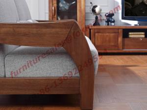 Cheap Solid Wood Sofa with Upholstery for Luxury Living Room Made in China for sale