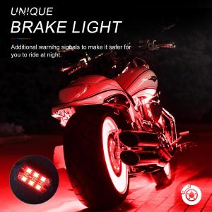 12 Pcs Motorcycle LED Light Kit APP/RF Control Waterproof 16 Million Color Brake