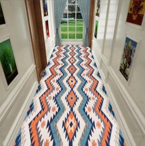 China Geometric Abstract Painting Commercial Floor Mat Entrance Corridor Stairway Hotel Mat on sale