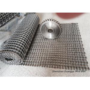 Cheap Custom Design Flat Flex Belt , Stainless Steel Flat Wire Conveyor Belt Sprocket Driven for sale