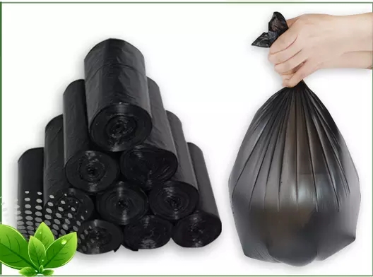 Black Tall Kitchen Dustbin Garbage Bag Thickness 6 - 30mic HDPE / LDPE Material