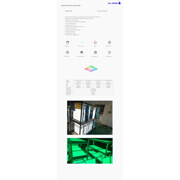 40W 600*600mm CCT Smart LED Panel Light