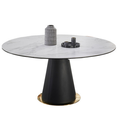 Quality Metal Base Sintered Stone 75ch Height Oval Rotate Table wholesale
