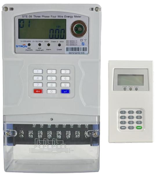 Quality STE38-S STS High quality three-phase keypad-type prepaid electricity meter wholesale