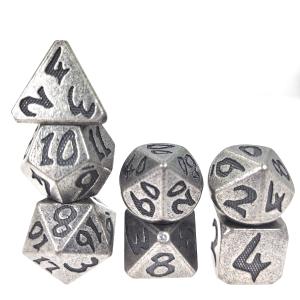 Dice Set For DND or RPG Dice Set Hand Carved Light weight Luxury Metal