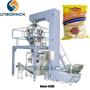 Automatic vertical crisps nitrogen potato chips weighing packaging machine