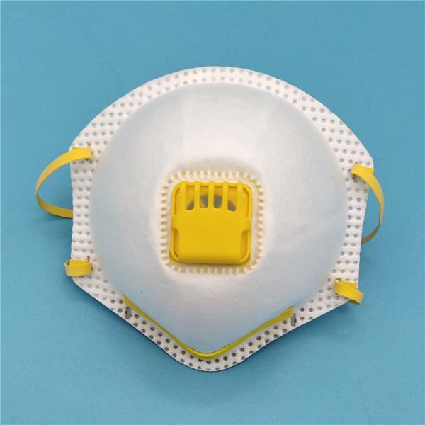 Quality Durable Non Woven Fabric Face Mask With Yellow Color Latex Free Head Straps wholesale