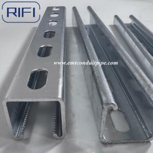 HDG / Pre-galvanzied 41X41mm，41x21mm Slotted / Plain Unistrut Channel
