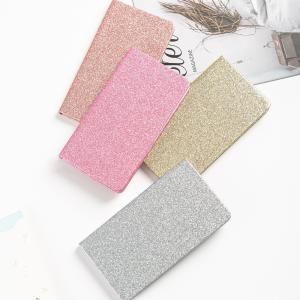 Custom A6 Glittery PU Leather Journal Set With Pen for Daily Weekly and Monthly