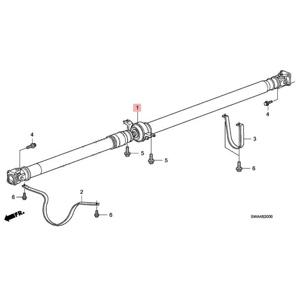 Rear Driveshaft Drive Shaft/Propeller Shaft Replacement For 07-11 Honda CR-V 4WD NE