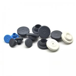 China Blue Butyl Rubber Stoppers 13mm Glass Bottle Rubber Stopper For Injection Vials on sale