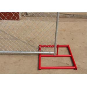 Pre - Galvanized Pipes 14 Microns Portable Chain Link Fence Panels