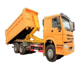 China EURO 2 Rear Hook Lift Garbagetrucks With Bin Hydraulic Hook Arm Sinotruk Howo 4x2 6x4 20CBM 25CBM 18m3 20m3 on sale