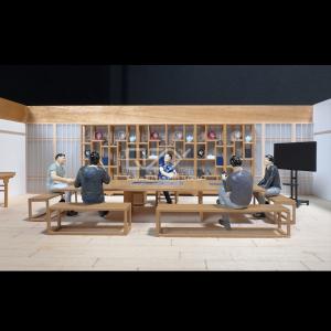 Study Model 1/50 Scale Interior Physical Model for Grandfather's Study