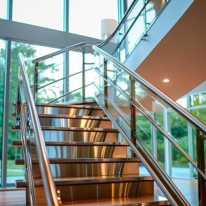 China Slim Profile Stainless Steel Handrails for Minimalist Designs on sale